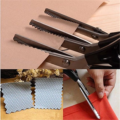 🧵 Cut Through Layers with Ease – Ergonomic Serrated Sewing Scissors for Denim, Cotton & Craft. Free UK Delivery