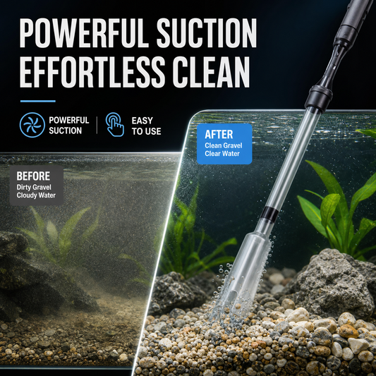 ⏳ LAST DAY SALE ONLY £10.99! 🔥 Electric Aquarium Gravel Cleaner – Powerful Siphon, Hands-Free Operation & Crystal-Clear Tank Water ✨