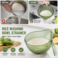 🍚 Wash Rice Without Losing a Grain – Fine Mesh Colander Bowl with Handle. UK Stock