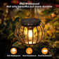 Vintage Metal Solar Lanterns 2PCS Upgraded Hanging Solar Lights Waterproof Outdoor Decorative Lights for Garden Yard Patio Pathway Solar Security Lights