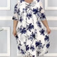 【S-4XL】 2024 New Fashion Printed Chiffon Dresses