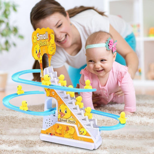 ⏰Limited-Time 50% Off ✨Little Duck Climbing Stair Toy｜Interactive Track Playset, Fun Educational Toy For Toddlers 🐤