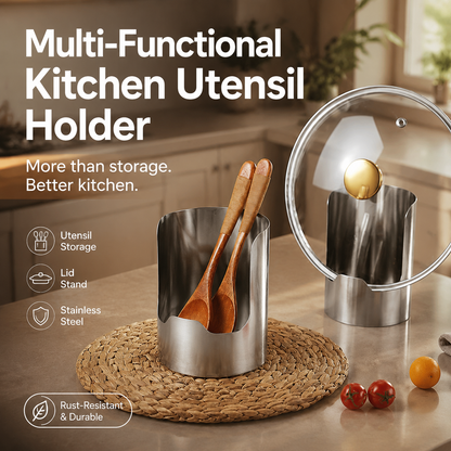 ⏳🔥LIMITED-TIME 50% OFF! ⏰Multi-Functional Kitchen Utensil Holder – Space-Saving Countertop Organizer for Spoons, Spatulas, Knives & Cooking Tools