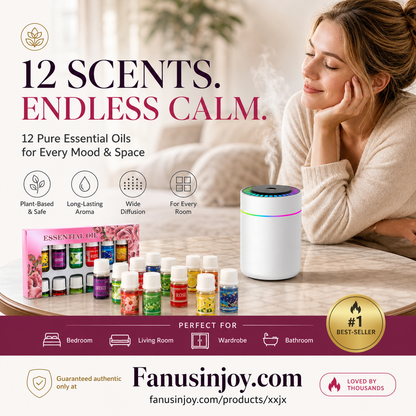 🌸 Freshen Any Room in Seconds. 12 Bottles of Mood-Boosting, Water-Soluble Oils. Just Add Water. Free UK Delivery
