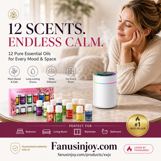 🌸 Freshen Any Room in Seconds. 12 Bottles of Mood-Boosting, Water-Soluble Oils. Just Add Water. Free UK Delivery