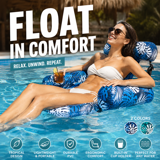 Inflatable Floating Chair 🏖️💺 Sit Back, Float On – Your Personal Water Lounger for Sunny Days ✨