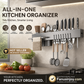 🍽️ 50% OFF! ✨ Multifunctional Kitchen Chopstick & Knife Holder – Zoned Storage, Hollowed Drainage, Premium Carbon Steel, Countertop Organizer 👨‍🍳