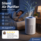🍃 Removes 99.97% of Allergens – Whisper‑Quiet HEPA Air Purifier for Bedrooms up to 50m². Limited Deal