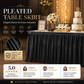 ⏳🔥LIMITED-TIME 50% OFF! ⏰🌹 Pleated Table Skirt for Events – Elegant Wrinkle-Resistant Decor | Perfect for Parties, Weddings & Gatherings