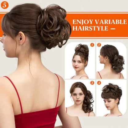 🔥50% OFF!!📢💇‍♀️ Messy Side Comb Clip-In Bun Hair Accessory – Add an Effortless, Romantic Updo in Seconds, No Heat & No Fuss ✨