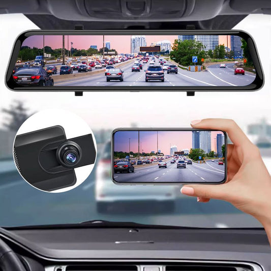 🚗 12" 4K Dual Dash Cam – Front & Rear HD Recording with Night Vision ✨