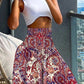 Women's Fashionable Floral Print High Waisted Skirt