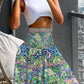 Women's Fashionable Floral Print High Waisted Skirt