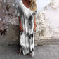 🎁Casual Loose Printed V-Neck Long Dress