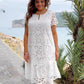💃2024 NEW Elegant Cutout Flowers White Dress for Plus Size Lady
