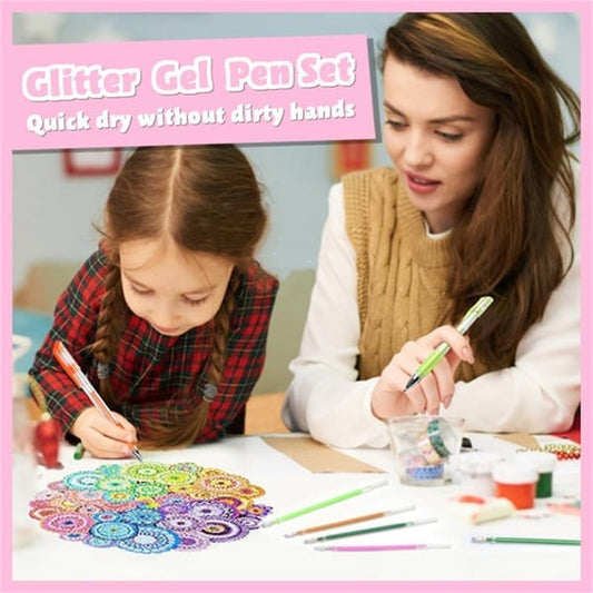 ✨ Smooth, Sparkly, Fun – Glitter Gel Pen Set for Notes, Journals & Crafts.