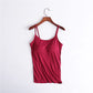 🔥 Summer Sale 🔥 Stretch Cotton Camisole with Built-In Bra – Soft, Supportive & Perfect for Layering or Wearing Solo ☀️✨