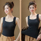2-Piece Set💕Women’s U Neck Thermal Tank Tops with Built-In Bra