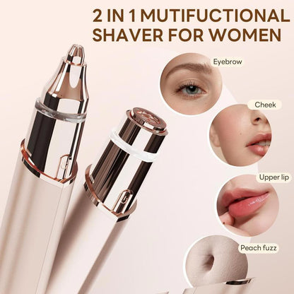 💁♀️ Smooth Skin, Zero Pain – 2-in-1 Facial Hair Remover & Brow Trimmer. Gentle for Sensitive Skin. 50% Off. UK Stock