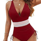 💃Vacation Sale 49% OFF💃Tummy Control One Piece Drawstring Swimsuits