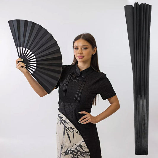 Vintage Retro kinesisk Kung Fu Tai Chi Festival Dance Handheld Fabric Fan