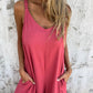 🍧Summer Hot Sale 49% OFF💞Women's Casual Loose Cotton-Linen Blend Jumpsuit with Pockets and Adjustable Straps