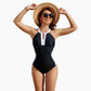 【50% OFF】👙Visual-Slimming Color-Block One-Piece Swimsuit