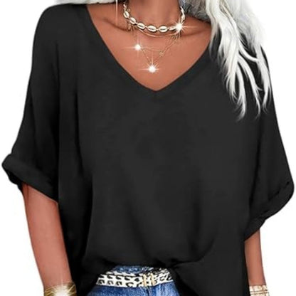 👕 LIMITED-TIME 50% OFF! ✨ Women's Casual Loose Top – Flattering V-Neck, Soft Touch & Perfect for Everyday Wear 🌸