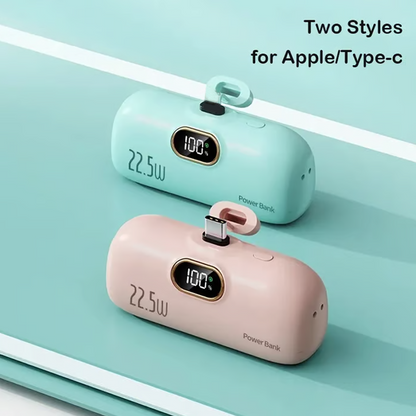 🌟 Hot Sale 50% OFF 💥 Buy 2 Get Extra 5% OFF 🔥 5000mAh Mini Portable Charger Power Bank – Pocket-Sized, Fast Charging & Perfect for On-the-Go Phone Charging ⚡✨