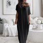 🔥Last Day Special Discount💃Women's Summer Casual Loose Solid Color Short-Sleeve Long Dress