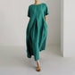 Women’s Casual Loose Fit Round Neck Dress with Pockets