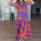 Women’s Fashion Print Sleeveless Maxi Dress
