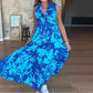 Women’s Fashion Print Sleeveless Maxi Dress