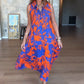 Women’s Fashion Print Sleeveless Maxi Dress