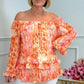Women's Elegant Off-Shoulder Printed Top