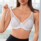 Mermaid Scales Lace with Steel Ring Push-up Full Coverage Bra