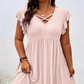 ⏳ Time-Limited Special ⏰ Women's V-Neck Ruffle Trim Dress – Flattering, Soft & Perfect for Any Event 🌸✨