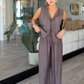 Women's Sleeveless Button Down Vest & Pants Set