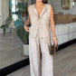 Women's Sleeveless Button Down Vest & Pants Set