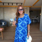Women's Printed Round-Neck Short-Sleeve Dress
