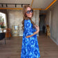 Women's Printed Round-Neck Short-Sleeve Dress
