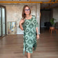 Women's Printed Round-Neck Short-Sleeve Dress