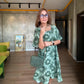 Women's Printed Round-Neck Short-Sleeve Dress