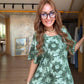 Women's Printed Round-Neck Short-Sleeve Dress