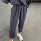 Women's V-Neck Top & Ankle Pants Casual Set