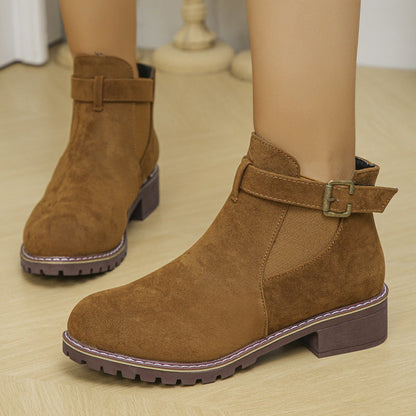 🎁 Hot Sale 49% OFF 🔥Women's Solid Elastic Low Heel Ankle Boots