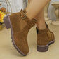 🎁 Hot Sale 49% OFF 🔥Women's Solid Elastic Low Heel Ankle Boots