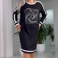 Women's Casual Loose T-Shirt Midi Dress