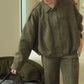 Fashion Solid Color Loose Zipper Jacket