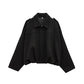 Fashion Solid Color Loose Zipper Jacket